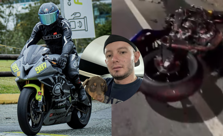 Era un piloto que murió después de un fuerte shock en una motocicleta de alto cilindro en Medellín.