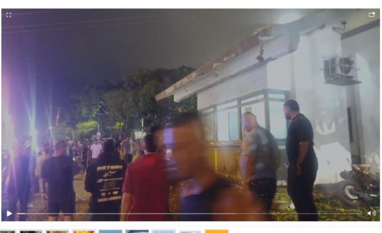 Una explosión en la policía Cai en el este de todo, la noche del 25 de abril