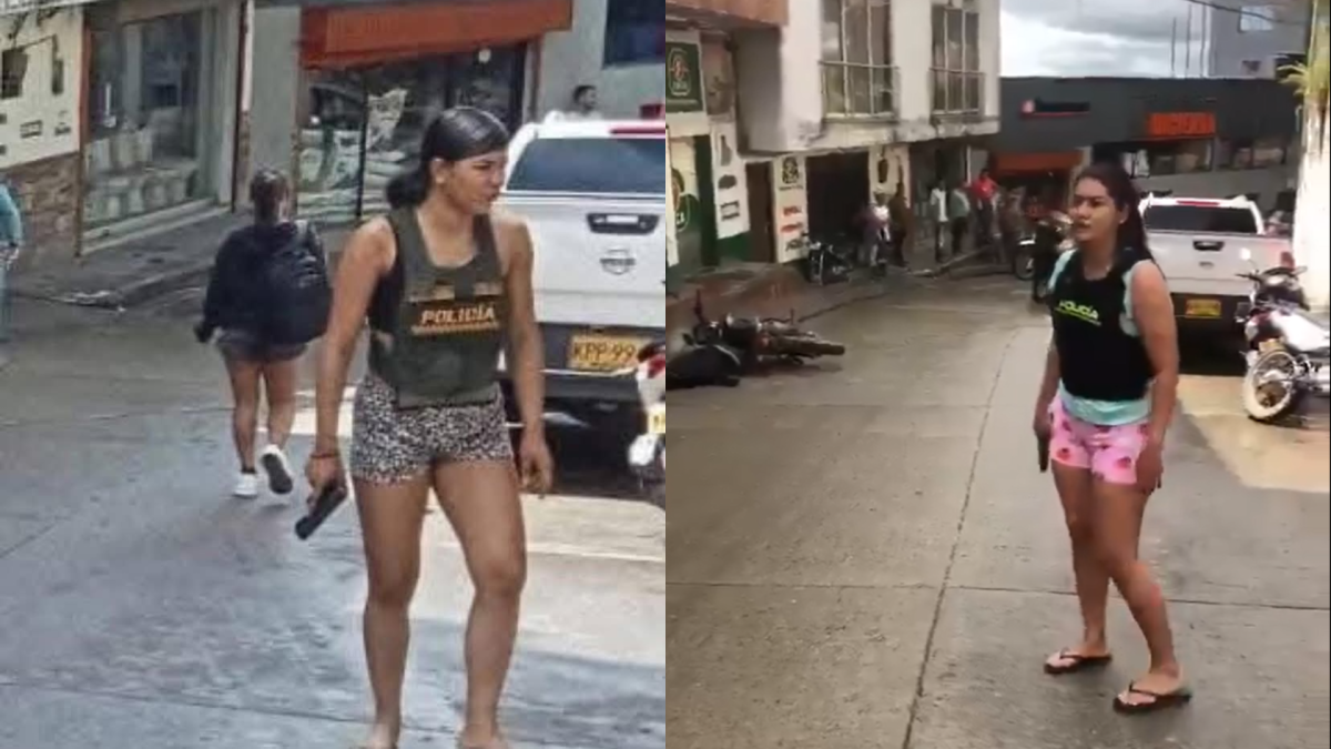 En el momento en que Antioquia se unió a la policía, salga a participar en el ataque con Granada en pijama y flip -flops