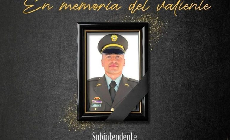 Subintendente de policía Remedios, Antioquia, que fue víctima de un disparo en la cabeza el lunes