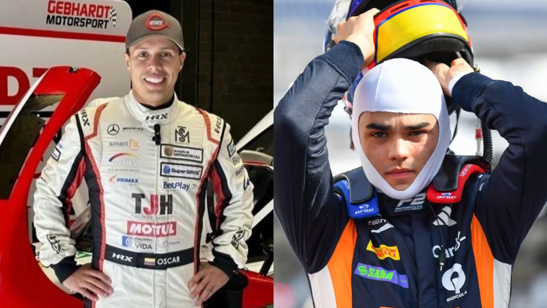 Así fue a ÓScar Tunjo y Sebastián Montoya en sus habilidades de automóvil