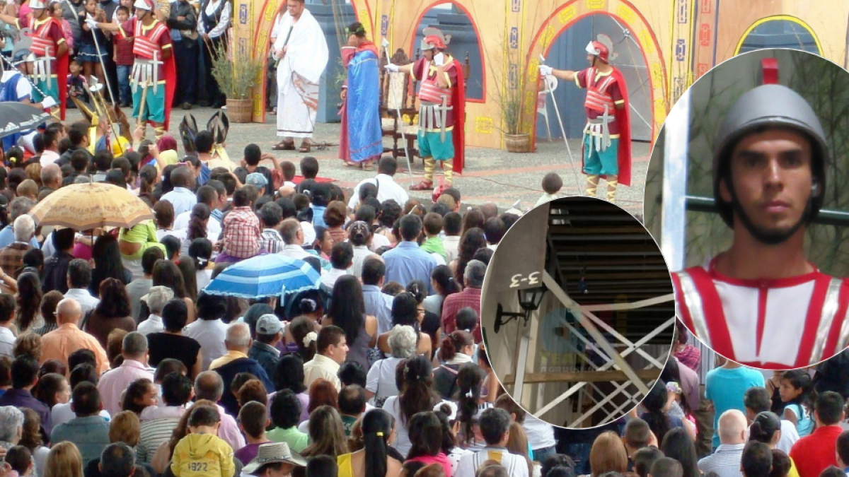 El actor muere que golpeó su cabeza cuando cayó como estructura cuando practicó para una Semana Santa en la Iglesia de Filandia