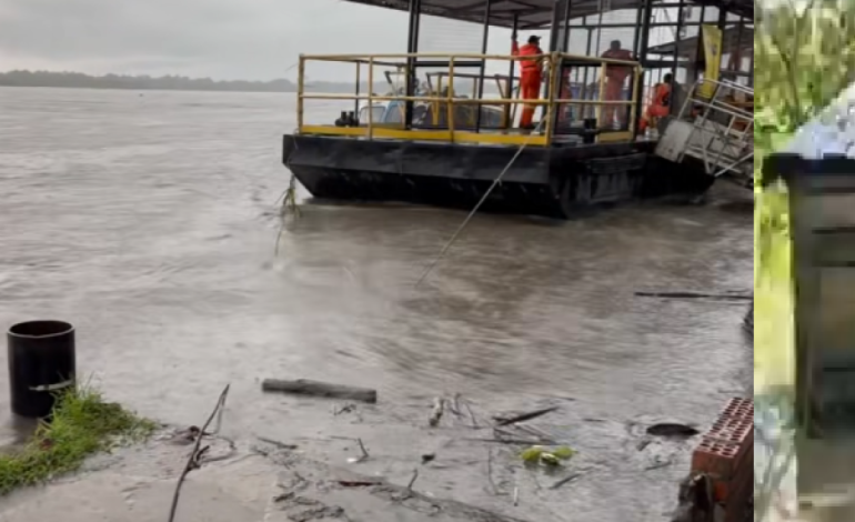 Alerta roja en el río Magdalena, el afluente alcanzó el nivel máximo, y las autoridades encendieron las alarmas