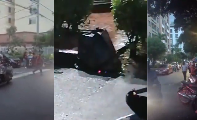 Pánico en Bucaramanga College a través de una bolsa negra con luz sospechosa; Encontró las autoridades dentro