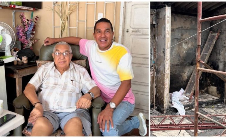 Checo Acosta mostró las imágenes destructivas de cómo su padre Alci Aci Acosta estaba en el fuego de Vazaa