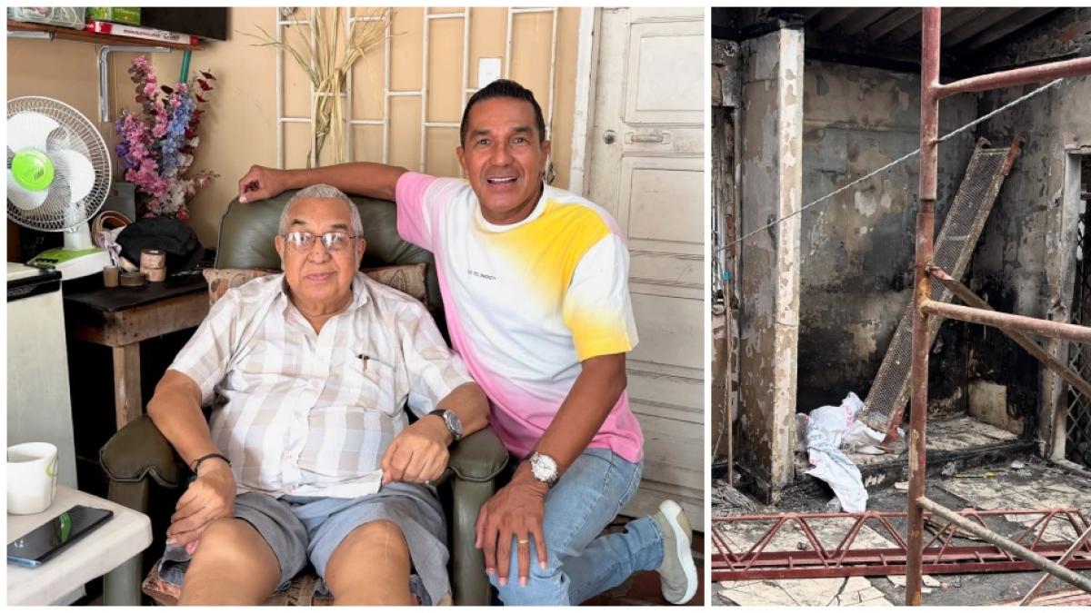 Checo Acosta mostró las imágenes destructivas de cómo su padre Alci Aci Acosta estaba en el fuego de Vazaa