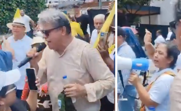 Los manifestantes se enfrentan a los congresistas Wilson Arias en Cali durante las marchas: «No hicieron nada»