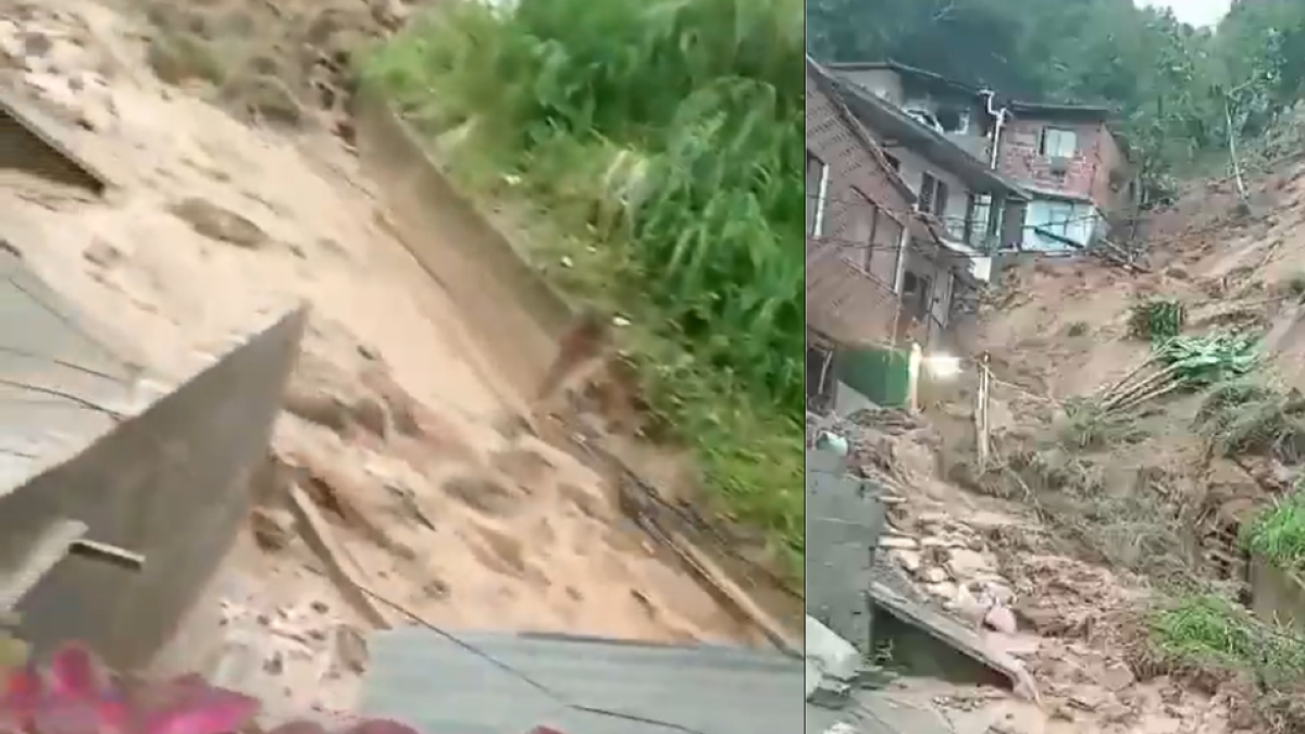 Películas y fotos de deslizamiento gigantesco en Sabaneta, Antioquia, en las que faltan al menos 5 muertos y 2