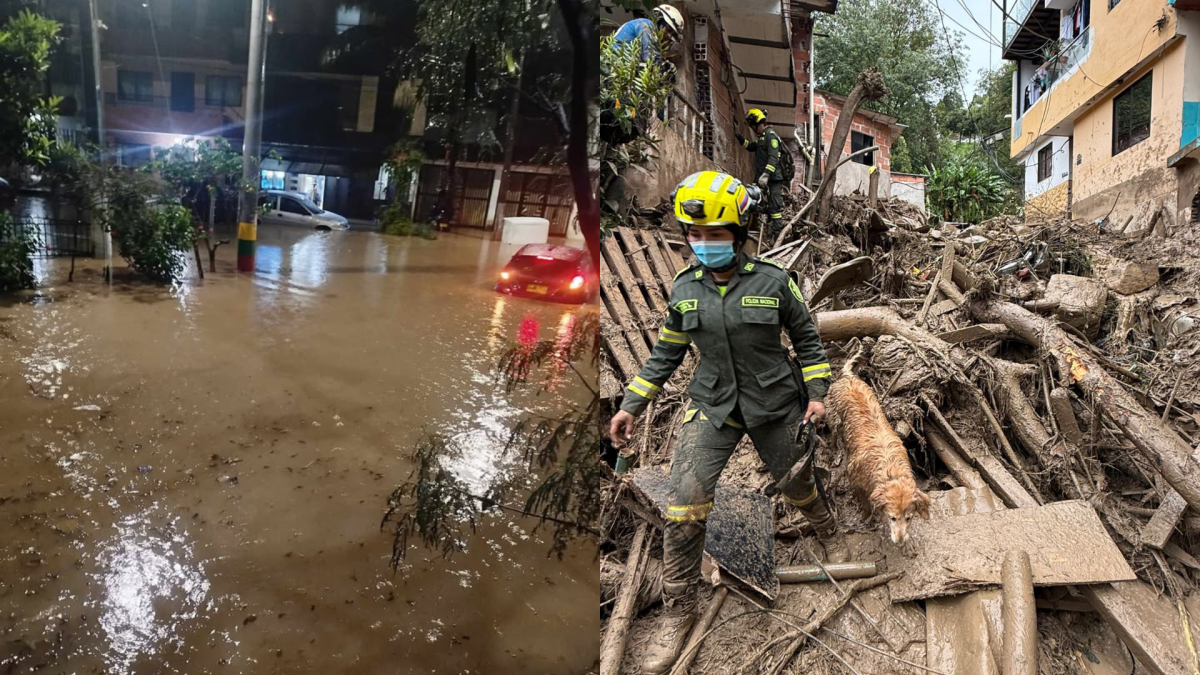 Persona muerta y la próxima herida por un camino pesado después de fuertes lluvias en itagüí; Hay una desgracia pública