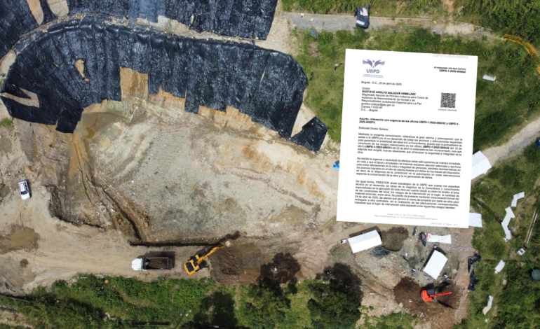 UBPD Riesgo de deslizamiento de tierra en la zona de vertederos en Medellín