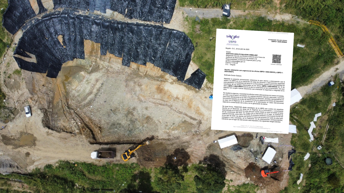 UBPD Riesgo de deslizamiento de tierra en la zona de vertederos en Medellín