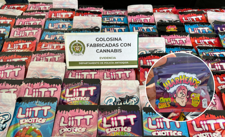 Ocuparon 1800 dulces de marihuana, que se venderían en las escuelas de Medellín; La droga proviene de Bogotá
– Primer plano