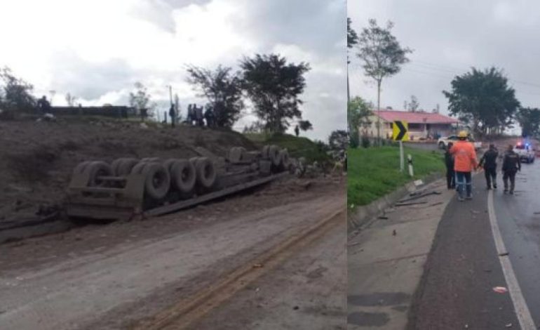 Accidente grave en la llanura con un camión que carga el camión; Trancecon se registra por completo cerrando
 – Primer plano