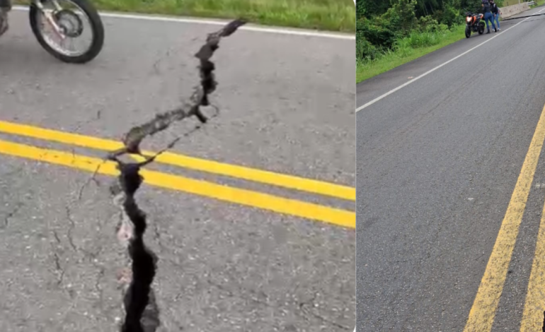 Temor en Colombia: se informa una gran grieta en Villavicecinco Road
– Primer plano