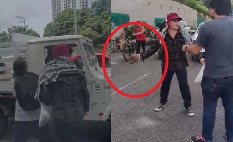 Marchante ataca al conductor al conductor en el medio de la autopista Bucaramana

 – Primer plano