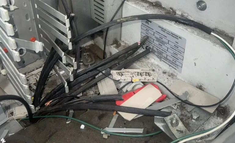 Destruyeron equipos especializados y robaron el cableado

 – Primer plano