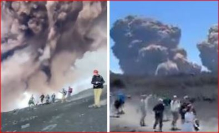 Fantástica explosión del volcán Etna:

 – Primer plano