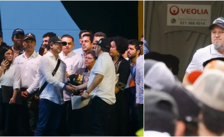 Fue la aparición de los líderes del Consejo de Paz de Itagüí durante la visita del presidente Petro a Medellín
– Primer plano