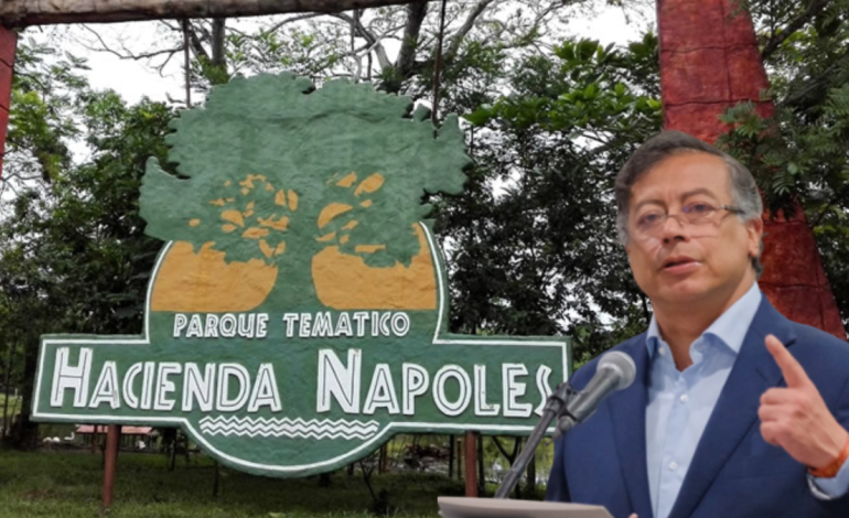Manifestaciones en Puerto Triunfo (Antioquia) según las declaraciones del presidente Gustavo Petro sobre la hacienda Nápoles Nápoles
– Primer plano