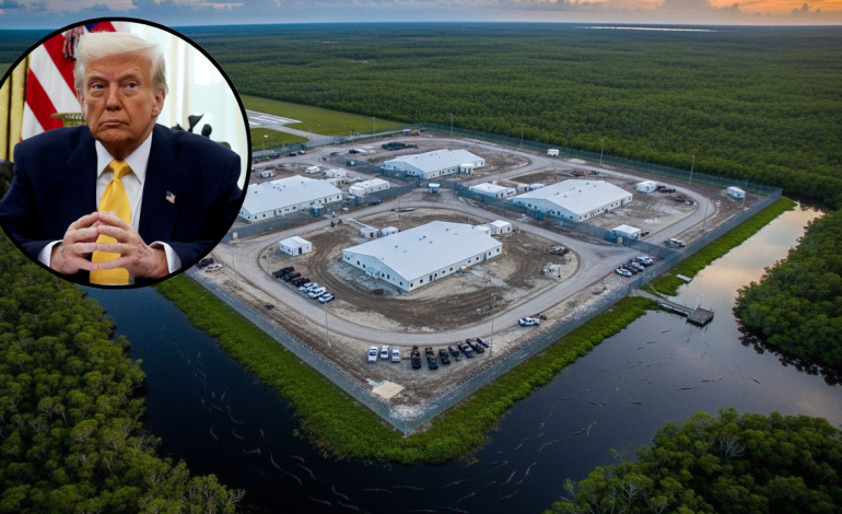 ‘Aligator Alcatraz’: esta es la controvertida prisión para los migrantes en los Estados Unidos
– Primer plano