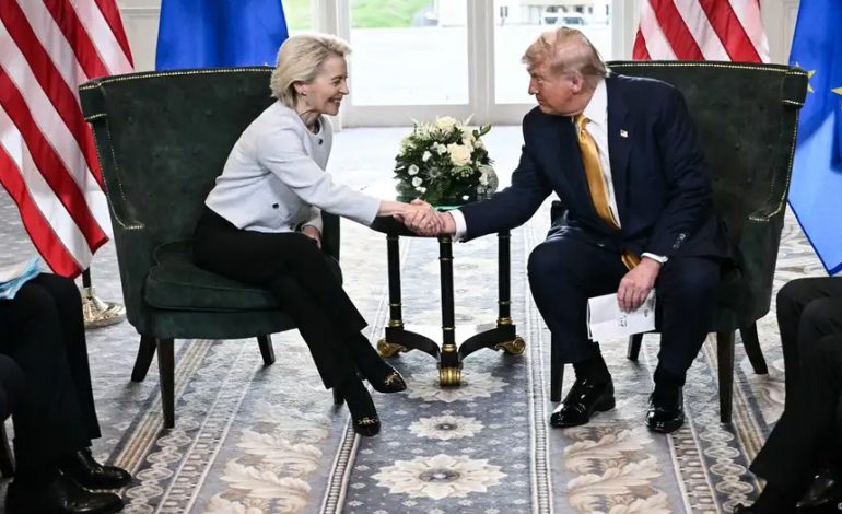 Estados Unidos y la Unión Europea están de acuerdo en el comercio y evitan la guerra aduanera.

 – Primer plano