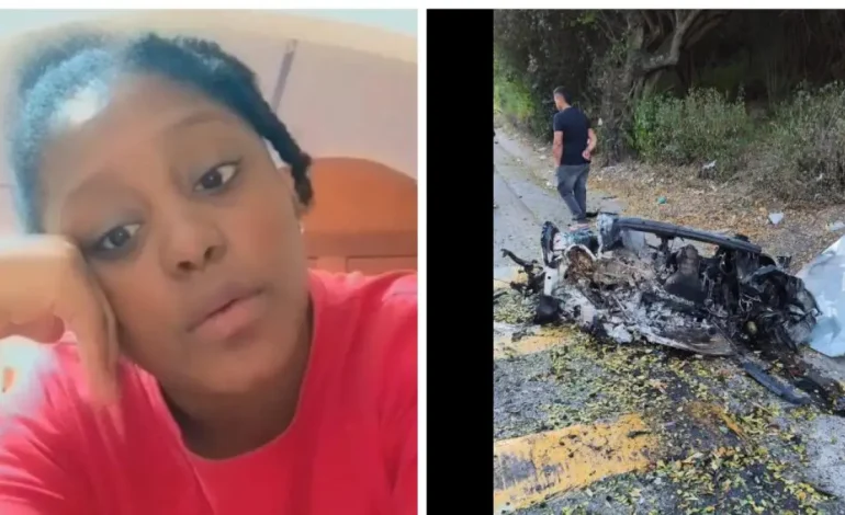 Estaba Francini García, una mujer que murió de un auto de bomba en la carretera panorámica.
– Primer plano