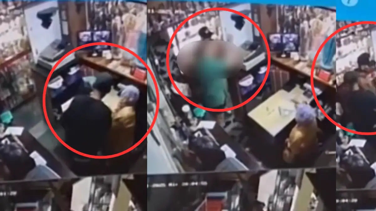 Increíble robo en Medellín: expandir y adjuntar al administrador de la tienda religiosa durante el robo

 – Primer plano