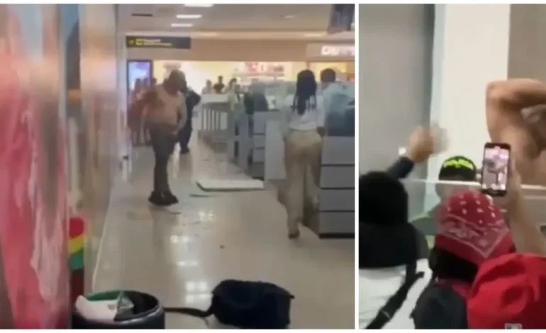 Un turista furioso en el aeropuerto de Cartagena causó pánico después de un rápido ataque de objetos de migración

 – Primer plano