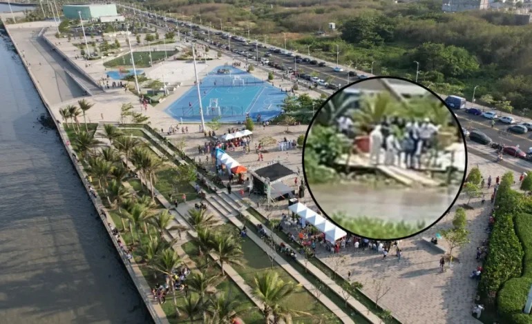 Encuentran un cadáver flotando en el río Magdalena, en la parte superior de Barranquilla Malecon
– Primer plano
