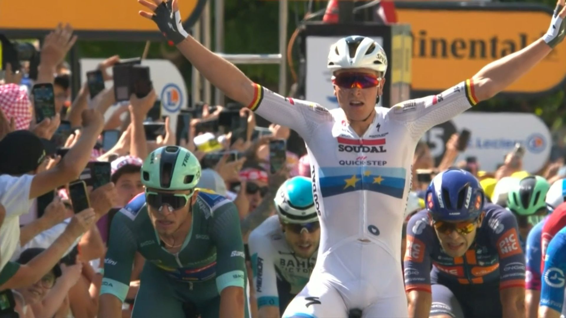 Tim Merlier se quedó primero en la etapa 9 del Tour de Francia

 – Primer plano