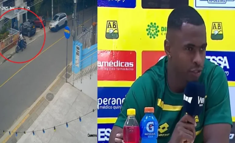 Fabry Castro, atacante Atlético Bucaramanga, habló sobre el pánico que sintió cuando era víctima de un robo violento con su esposa e hija en una tienda helada

 – Primer plano