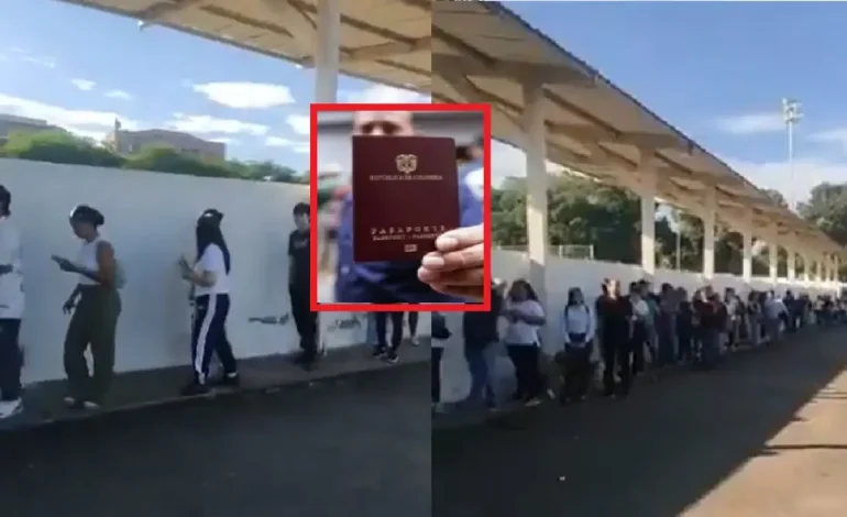 Los ciudadanos hacen largas filas para dibujar un documento

 – Primer plano