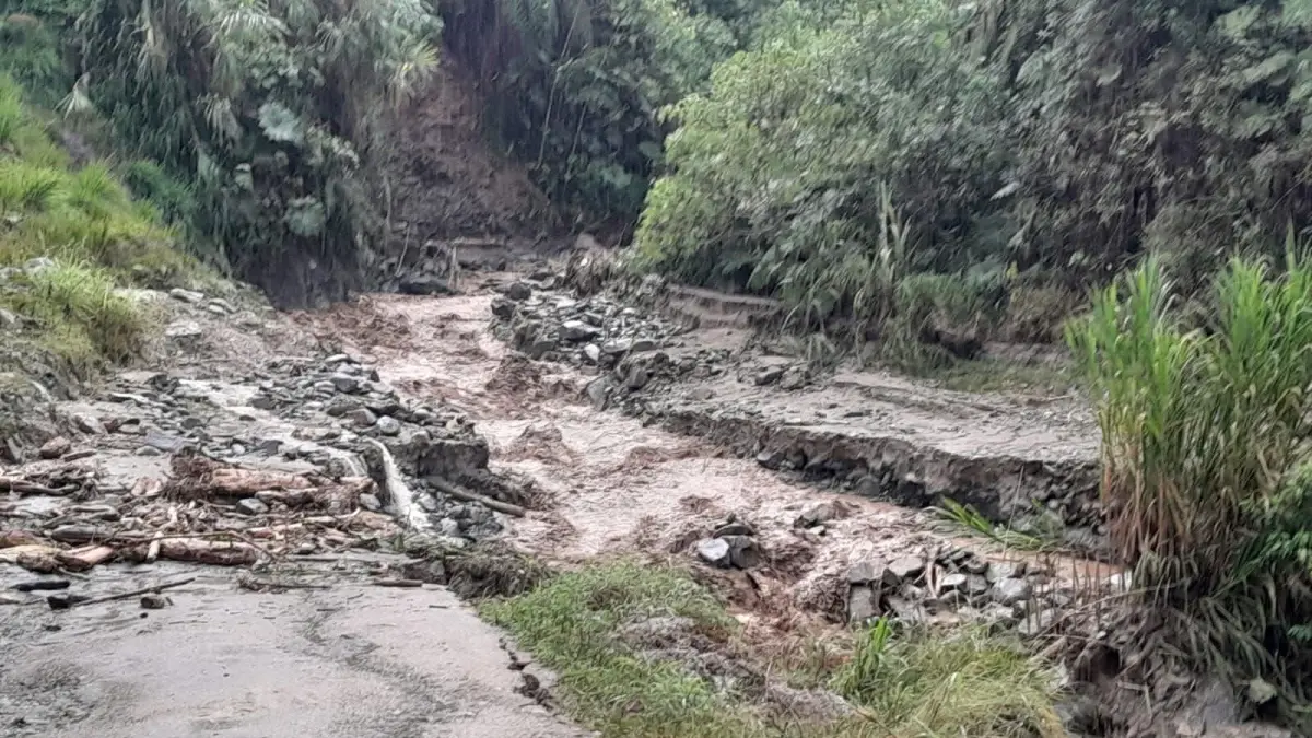 Pérdida de puentes, carreteras y casas

 – Primer plano