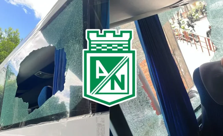 El autobús que transportó el Atlético Nacional al partido de la Copa Deportivo de Cúcut fue atacado en Stone: el jugador resultó herido

 – Primer plano