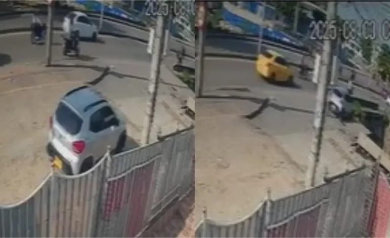 El auto cayó sobre un canal de agua de lluvia en Cartaagen durante una extraña maniobra: «Permaneció bien»

 – Primer plano