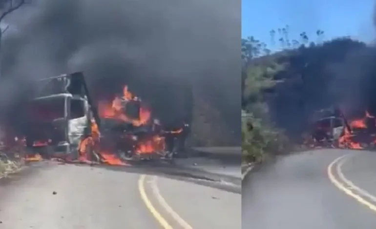 Examinan la quema de camiones, aparentemente de las tiendas D1, en Anorí, Antioquia; Eln sería el principal sospechoso

 – Primer plano