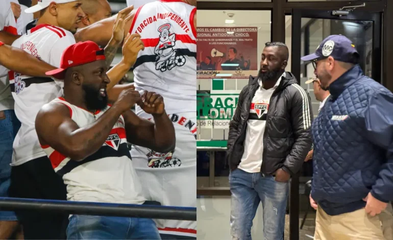 ¡Expulsado! Fan Sao Paulo responsable de causar una confrontación con Barristas de Atlético Nacional fue deportado de Medellín a Brasil

 – Primer plano