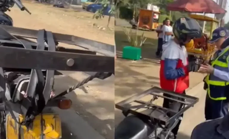 ¿Cómo descubrió un motociclista con diez flequillos pagados? No estaba bajo la licencia o disco

 – Primer plano