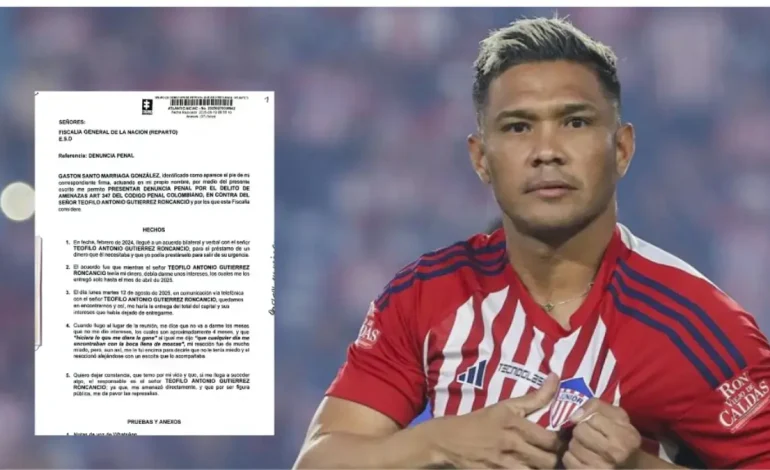 Teófilo Gutiérrez es condenado en Barranquilla por las presuntas amenazas de muerte para el prestamista después de la disputa sobre la deuda y los intereses no remunerados
 – Primer plano