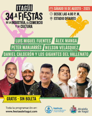 Una semana para todos: conciertos gratuitos, cultura y emprendimiento en la Feria de Itagüí 2025

 – Primer plano