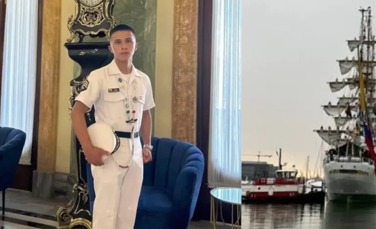 La versión aparece en lo que pasaría con Grumete de la Navy, que cayó desde el barco Gloria hasta el río Magdalena y perdió la vida.
 – Primer plano