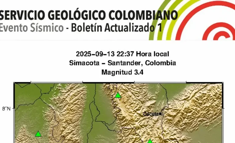 Tedoy Tody en Colombia informa un nuevo ensayo sobre el terremoto en la noche del 13 de septiembre; epicentro, tamaño y profundidad

 – Primer plano