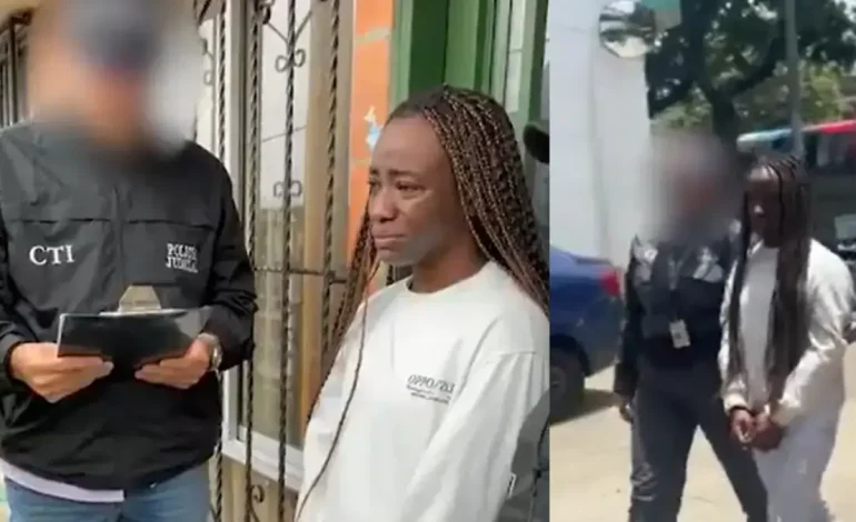 La reacción de Sandra Tatian Mosquera, una mujer acusada de matar a tres de sus parejas cuando fue capturada: fue enviada a detener el pre -Trial
 – Primer plano