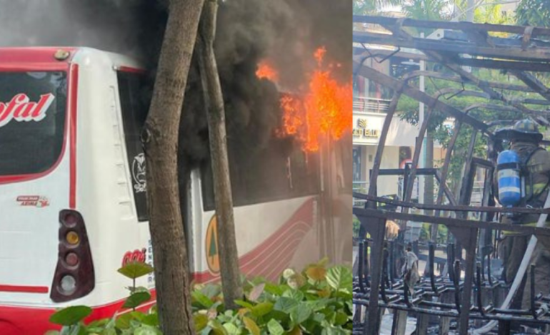 Coocchofal Bus fue completamente quemado en una carretera pública completa

 – Primer plano