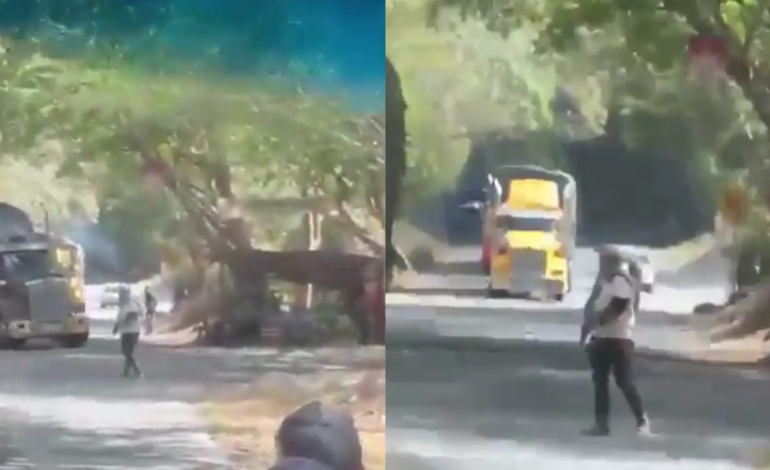 Condenan que los hombres fuertemente armados colocaron un punto de control ilegal en la bala

 – Primer plano