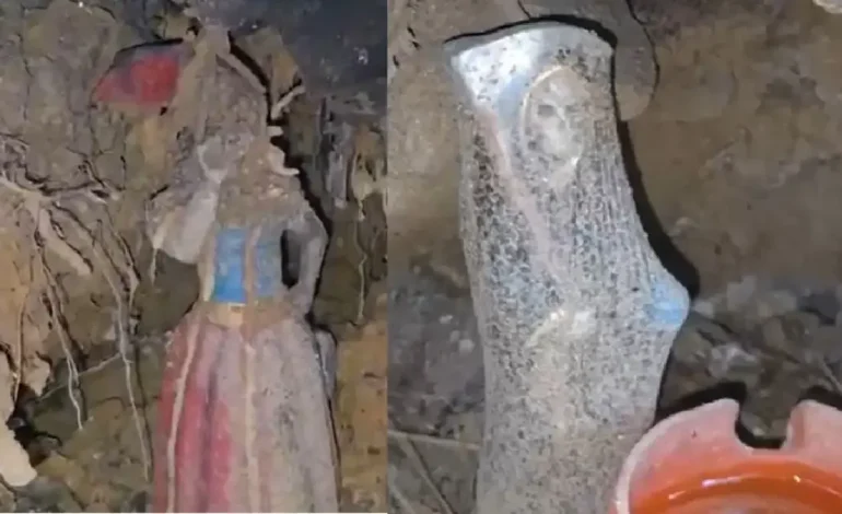 Arreglos macabres de muñecas y fotos que se utilizarían para crear hechizos con instituciones municipales

 – Primer plano