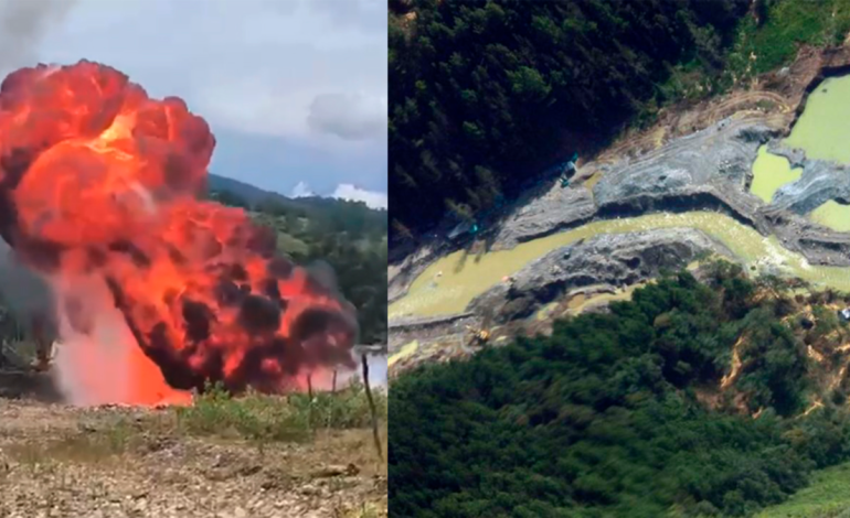 Destruyen máquinas utilizadas para la minería ilegal en Amalfi y Urao

 – Primer plano
