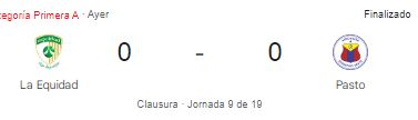 Equidad vs Deportivo Pasto – 

 – Primer plano