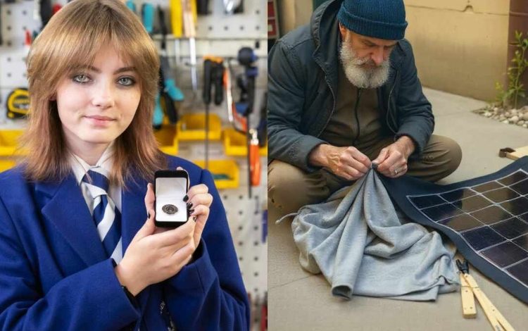 La chica crea mantas solares y se llama la joven del año por el tiempo

 – Primer plano
