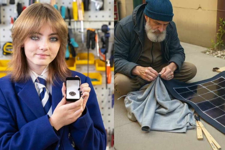 La chica crea mantas solares y se llama la joven del año por el tiempo

 – Primer plano